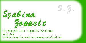 szabina zoppelt business card